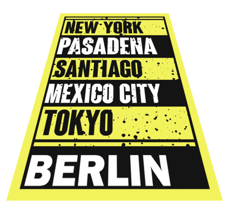 Miesto pavadinimai pagal užsakymą vinilo kilimas - „Tenstickers“