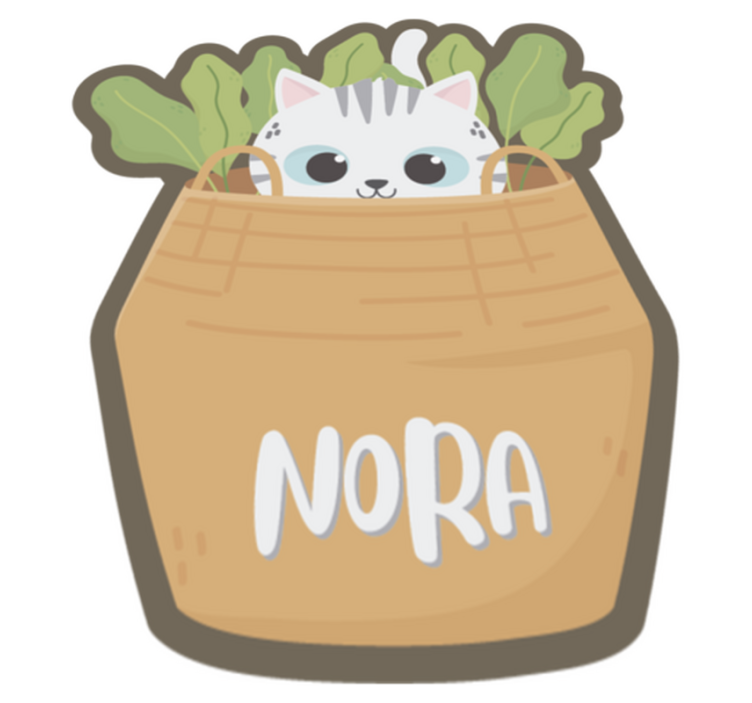 Individualizuotas katinas vinyl kilimėlis su vardu - „Tenstickers“