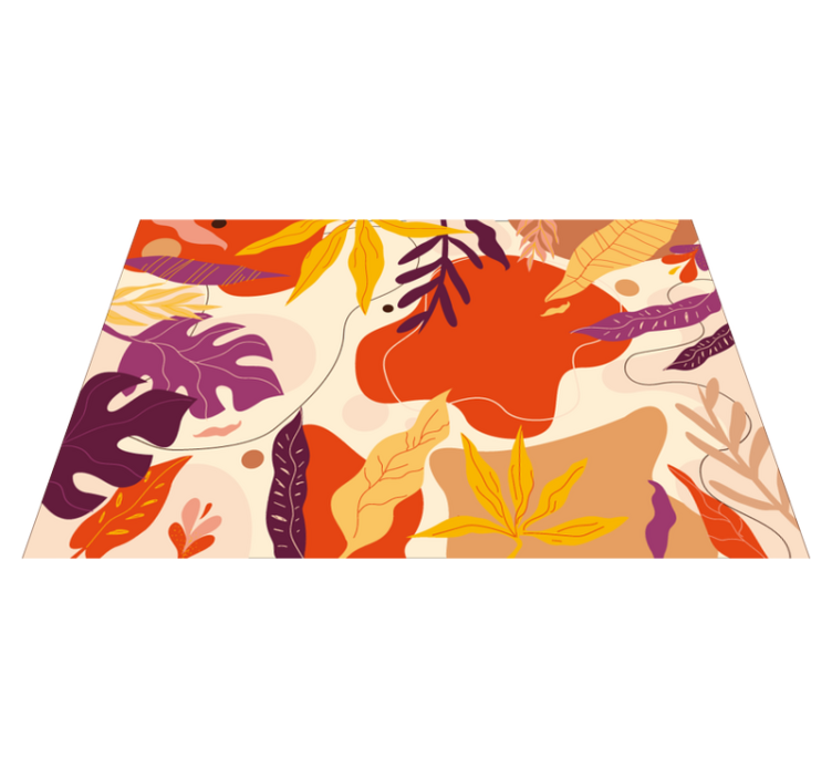 Spalvingi lapai vinilo kilimėlis gamtos kilimas - „Tenstickers“