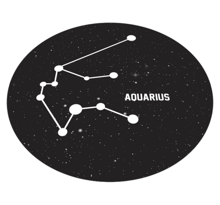 Zodiako ženklo „aquarius“ šiuolaikinis vinilinis kilimas - „Tenstickers“