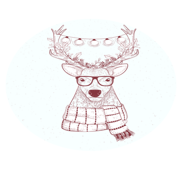 Kalėdinis šiaurės elnių eglutės kilimėlis - „Tenstickers“