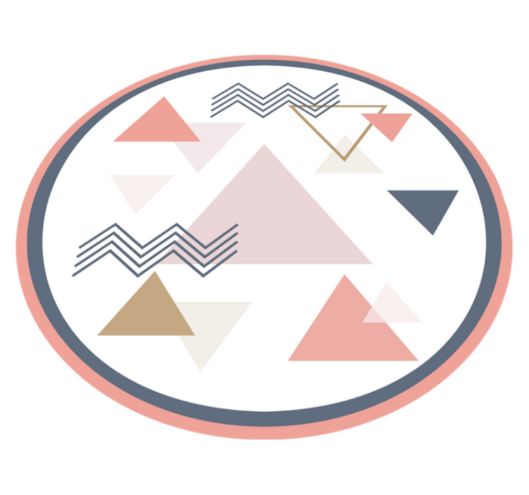 Rausvi trikampiai geometriniai kilimai - „Tenstickers“