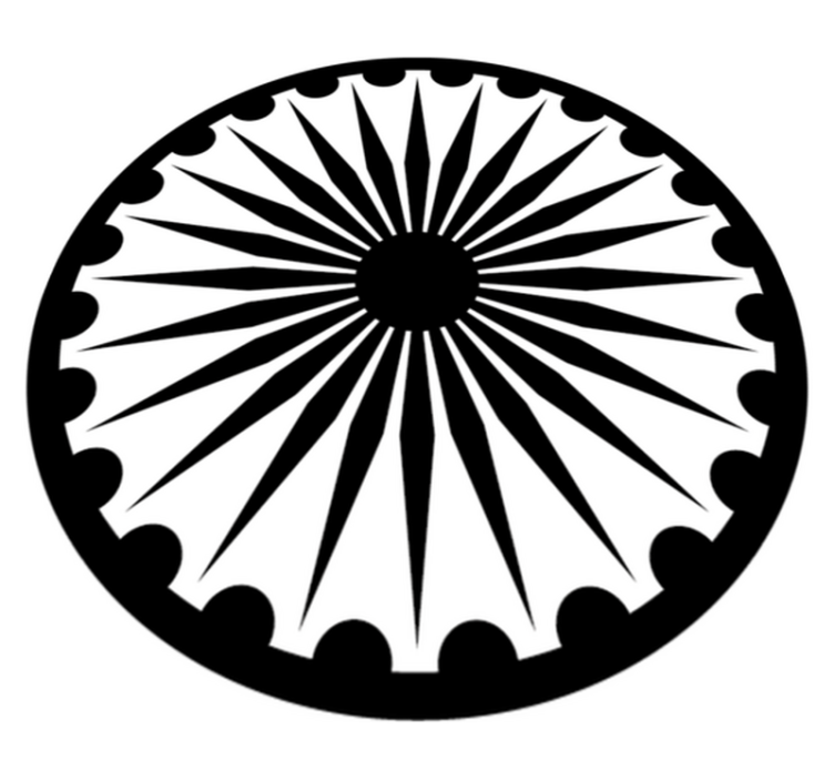 Vienspalvė mandala modernus vinilinis kilimas - „Tenstickers“