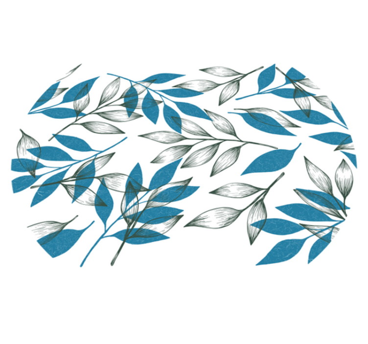 Botaninis lapų įspaudas gėlių rašto kilimėlis - „Tenstickers“