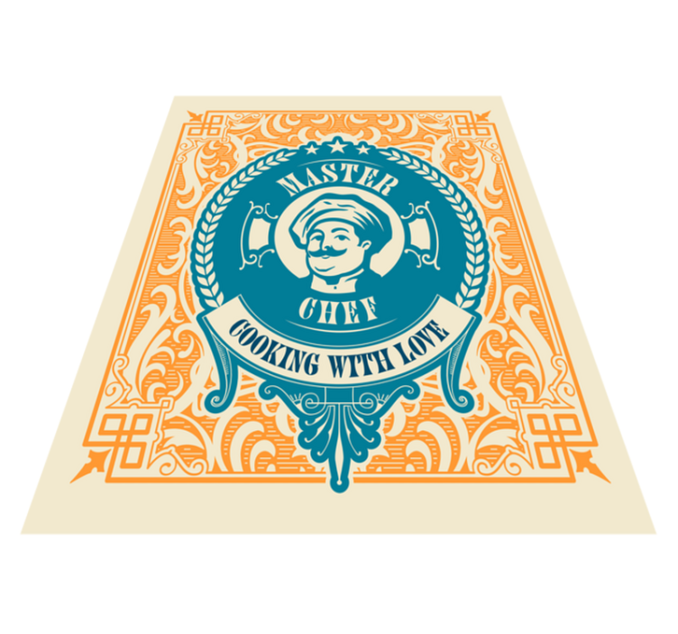 Meistro virėjo meilė vinilo kilimėlas su frazėmis - „Tenstickers“