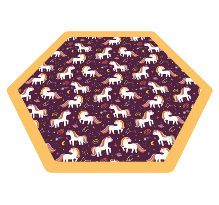 Ranka pieštas vienaragio rašto vinilo kilimas - „Tenstickers“