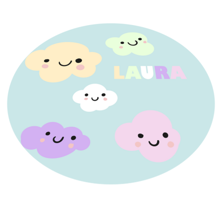 Personalizuotas spalvingas debesis personalizuotas kilimėlis - „Tenstickers“