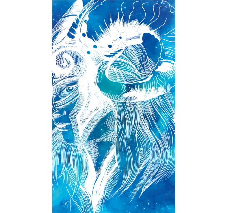 Mitinė ožkos iliustracija gyvūnų vinilo kilimėlis - „Tenstickers“