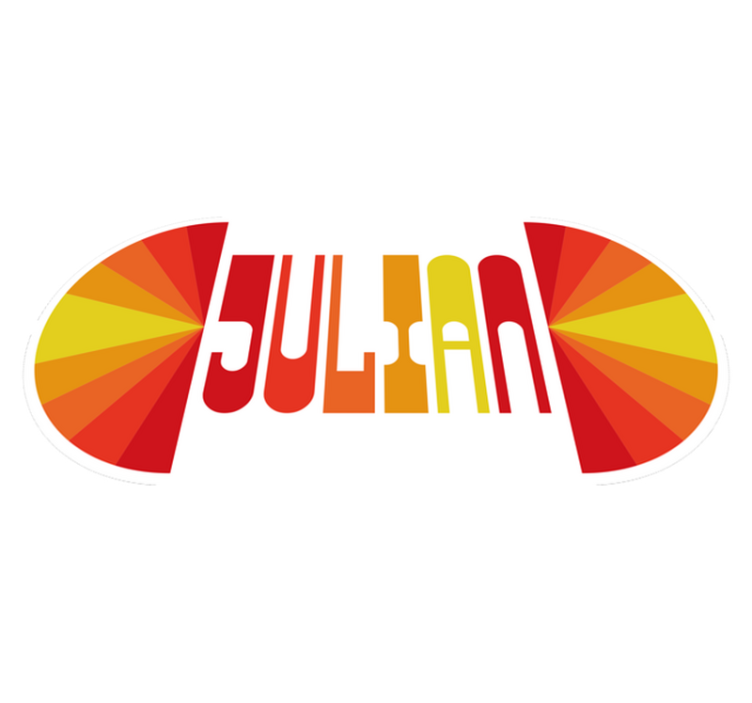 Personalizuotas retro vinyl kilimėlis su vardu - „Tenstickers“