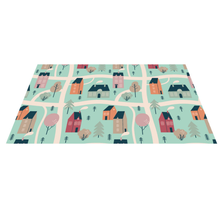 Vaikai žaidžia kaime vaikų vinilinė kilimėlė - „Tenstickers“