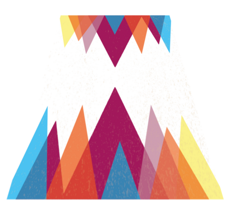 Spalvingų trikampių išdėstymas geometriniai kilimas - „Tenstickers“