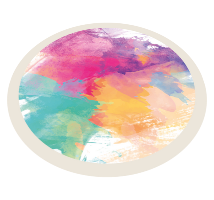 Spalvingi akvarelės purslai tekstūrinis vinilinis kilima - „Tenstickers“