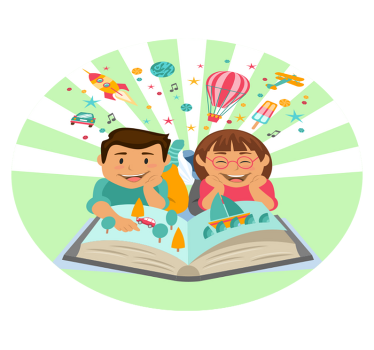 Vaizduotės skaitymas vaikų vinilinė kilimėlė - „Tenstickers“