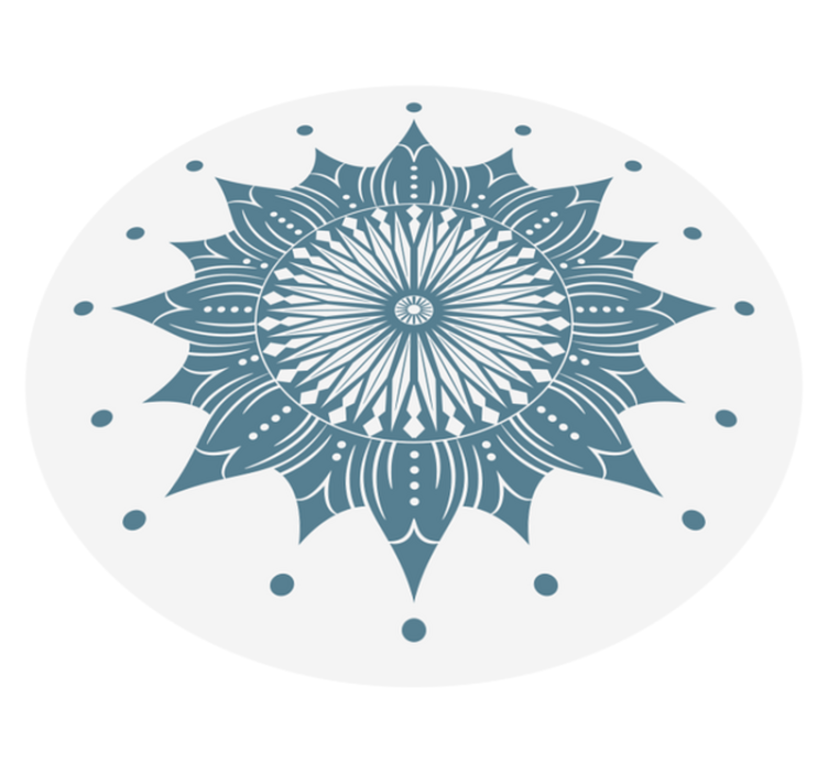 Sudėtinga gėlių ornamentika mandala kilimėlis - „Tenstickers“