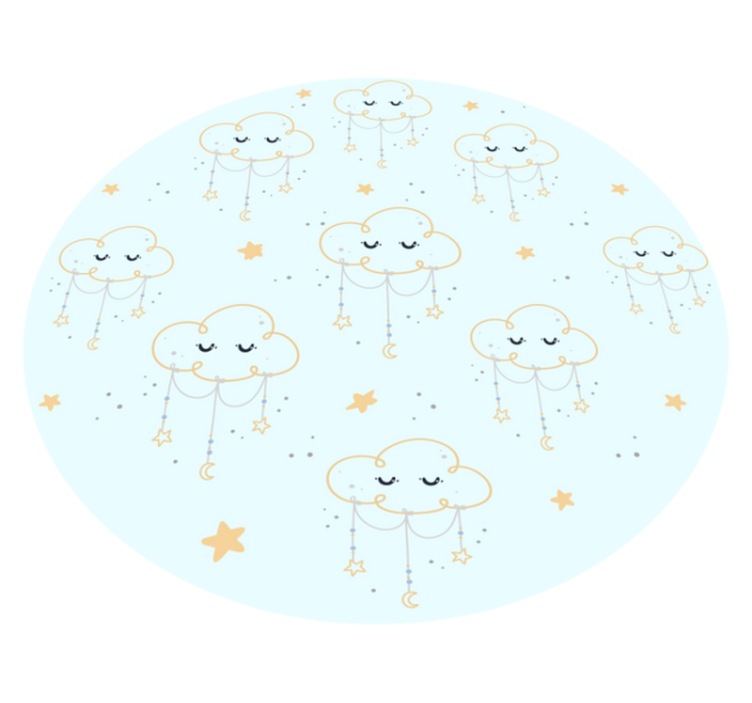 Miegančio debesėlio rašto vaikiškas vinilinis kilimas - „Tenstickers“