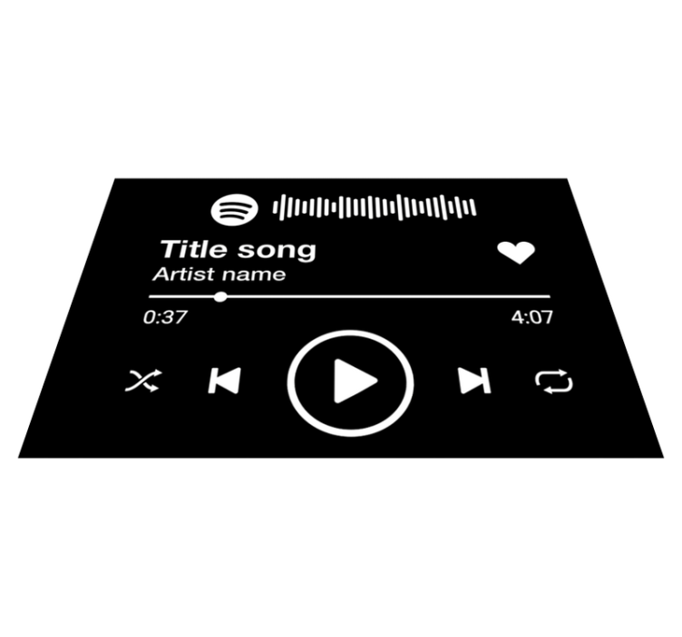 Spotify tekstas personalizuotas kilimėlis - „Tenstickers“