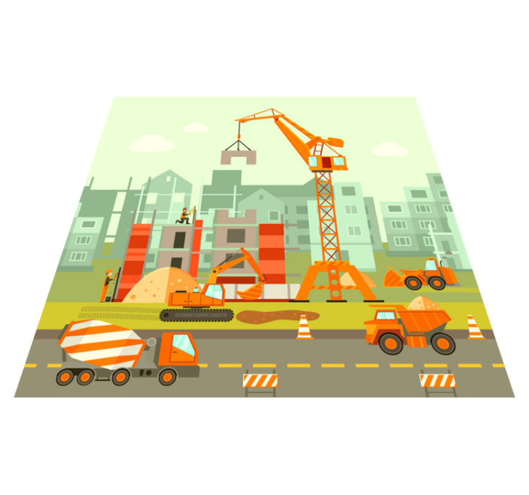 Statybos žaidimų aikštelė vaikų vinilinė kilimėlė - „Tenstickers“