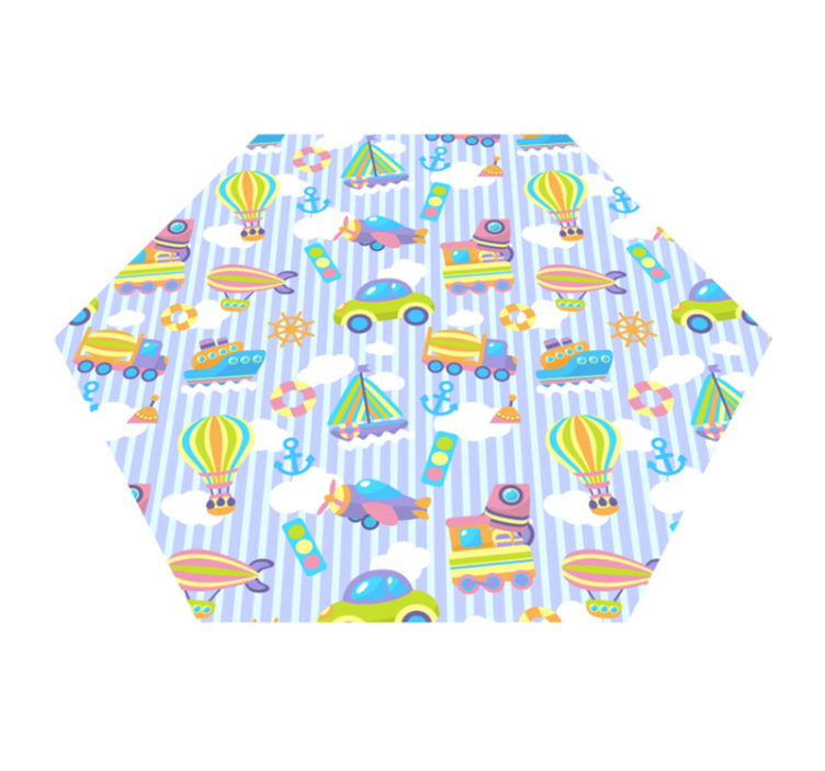 Sunkvežimių, lėktuvų ir autobusų vaikų vinilinis kilimas - „Tenstickers“