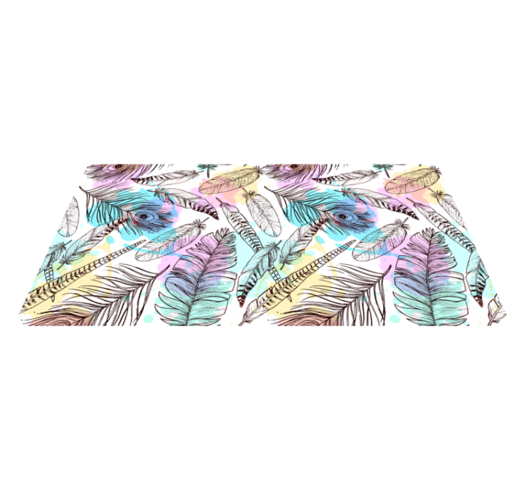 Paukščių plunksnos gyvūninės spalvos vinilo kilimas - „Tenstickers“