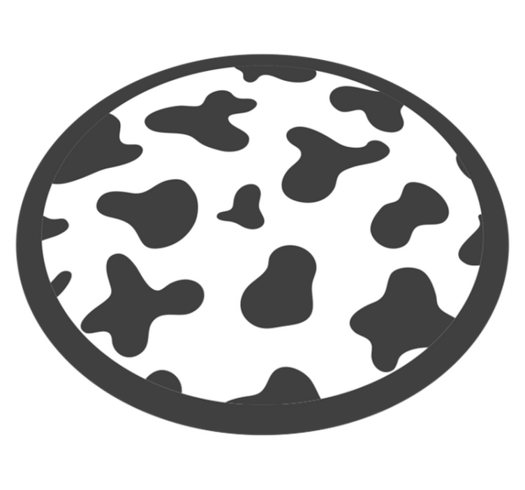 Juodai baltas karvės marginimo vinilinis kilimas - „Tenstickers“