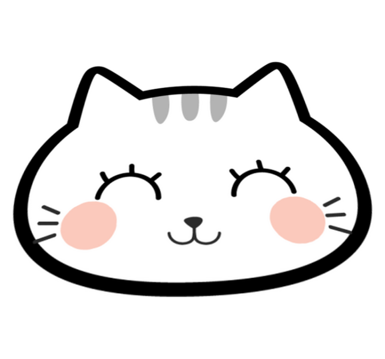 Katės veido forma kilimas vaiko kambariui - „Tenstickers“