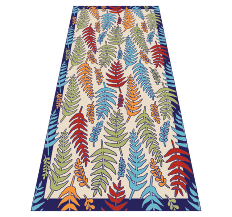 Botaninės juostelės gėlių rašto kilimėlis - „Tenstickers“