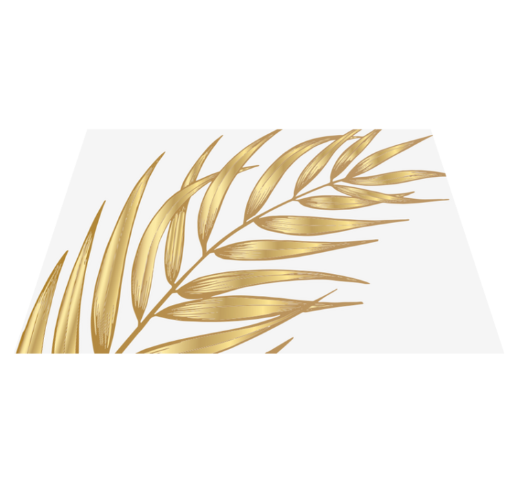 Auksinis palmių lapų gėlių kilimas - „Tenstickers“