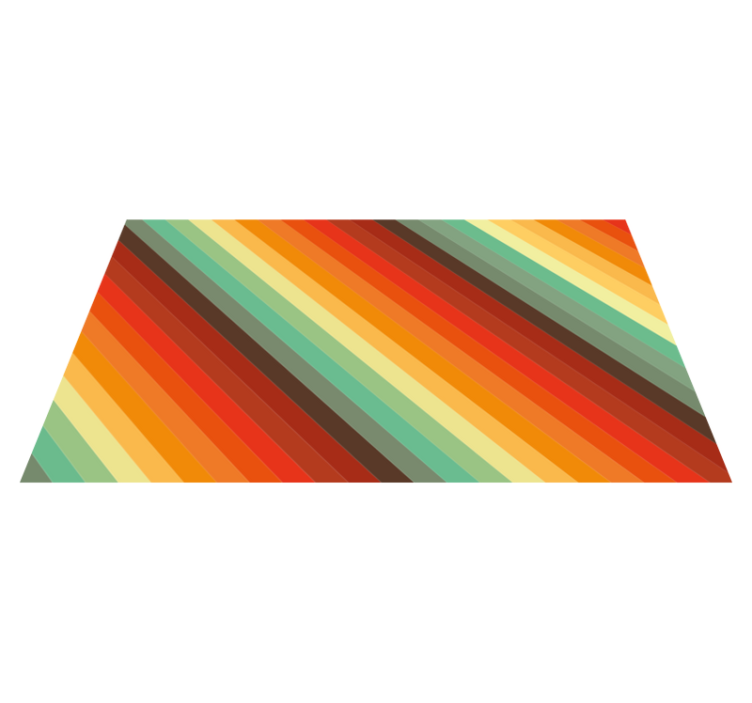 Ryškios įstrižos juostelės vinilo kilimėlis miegamajam - „Tenstickers“