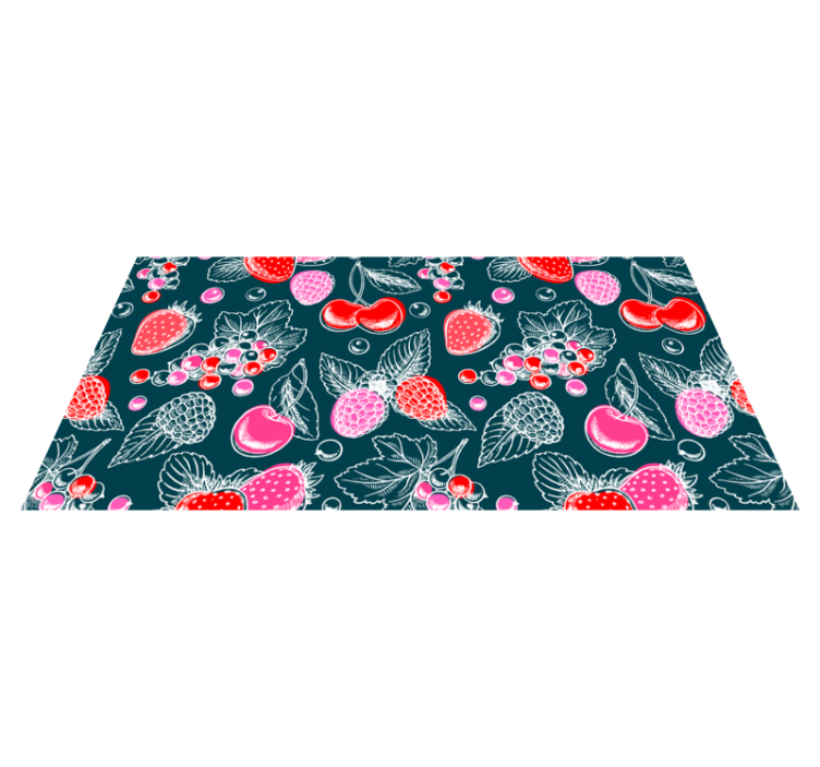 Raudonų vaisių rašto virtuvės grindų plytelės - „Tenstickers“