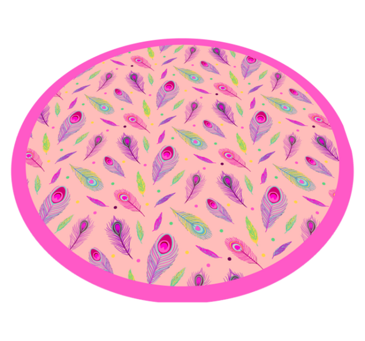 Spalvingas plunksnų raštas gamtos vinilinis kilimas - „Tenstickers“