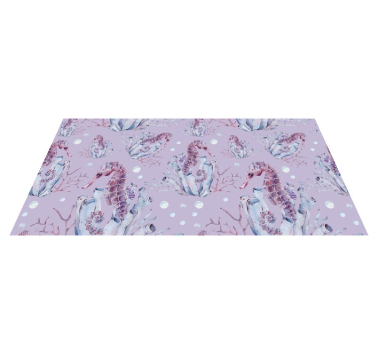 Vonios kambario vinilo kilimėlis su jūros arkliuko koralu - „Tenstickers“