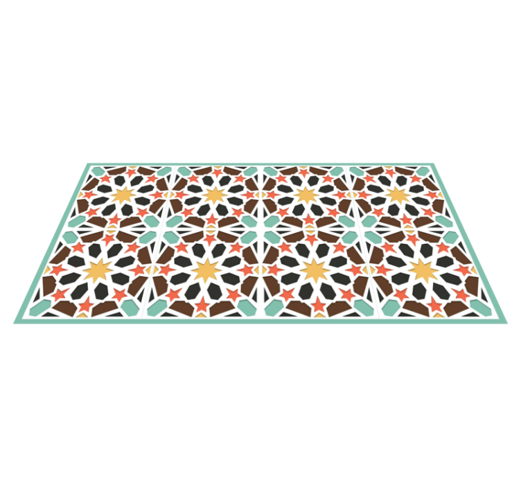 Vinyliniai kilimas su spalvingomis žvaigždžių plytelėmis - „Tenstickers“