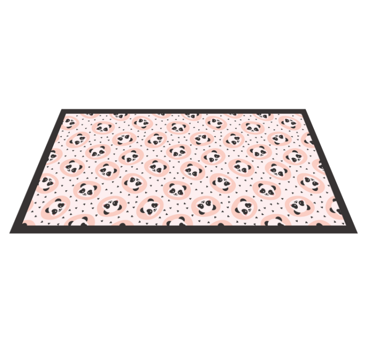 Mažylių pandų veidai gyvūnų vinilo kilimėlis - „Tenstickers“