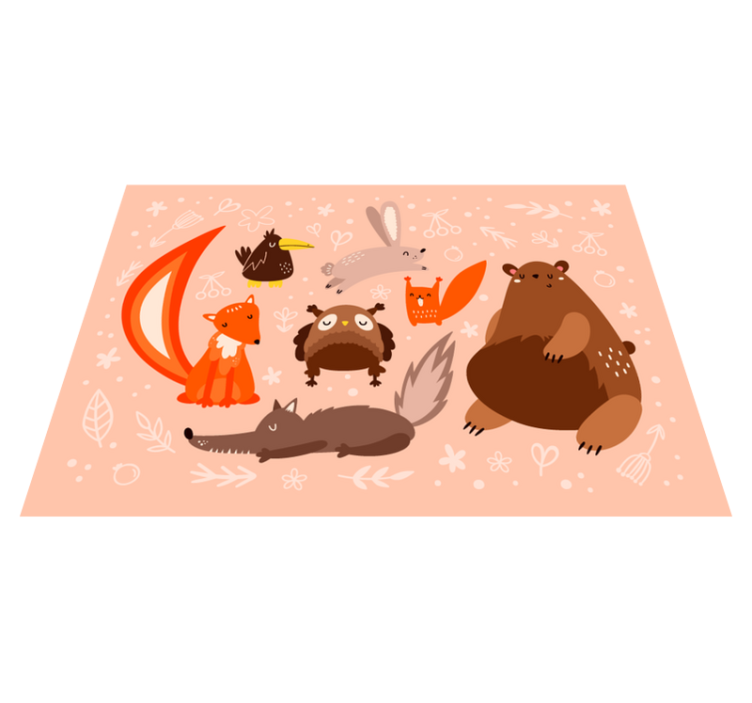Vaikiški gyvūnai vaikams vinilinis kilimas - „Tenstickers“