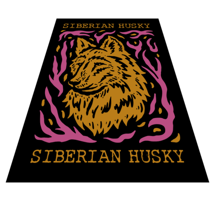 Sibiro haskio portretas gyvūnų vinilo kilimėlis - „Tenstickers“