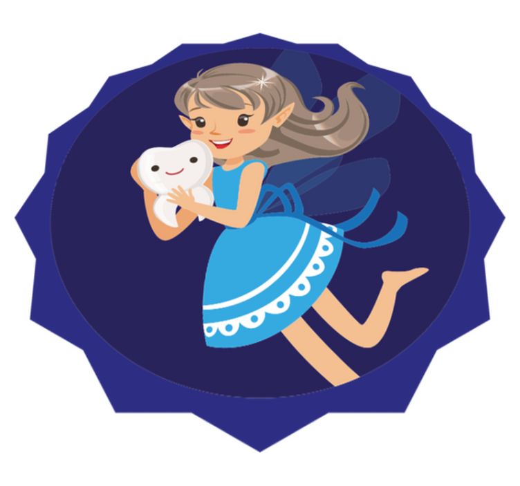 Dantų fėjos nuotykis vaikų vinilinė kilimėlė - „Tenstickers“