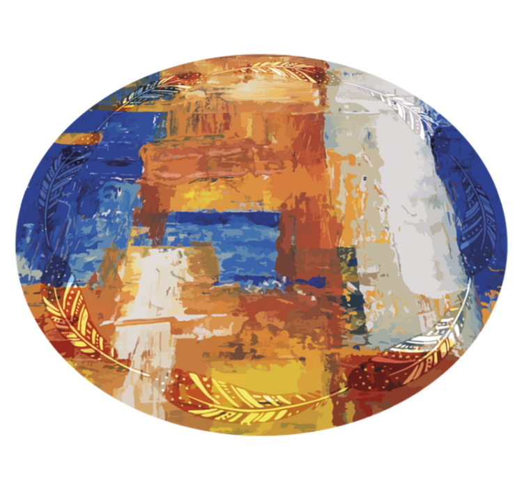 Abstraktus spalvų susiliejimas minimalistinis kilima - „Tenstickers“