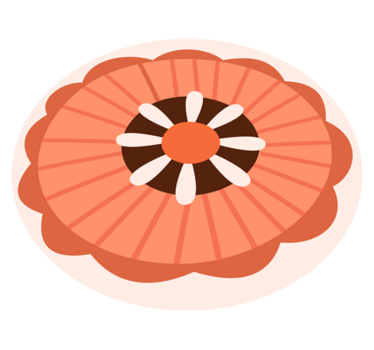 Gėlių rašto kilimėlis su apvaliu motyvu - „Tenstickers“