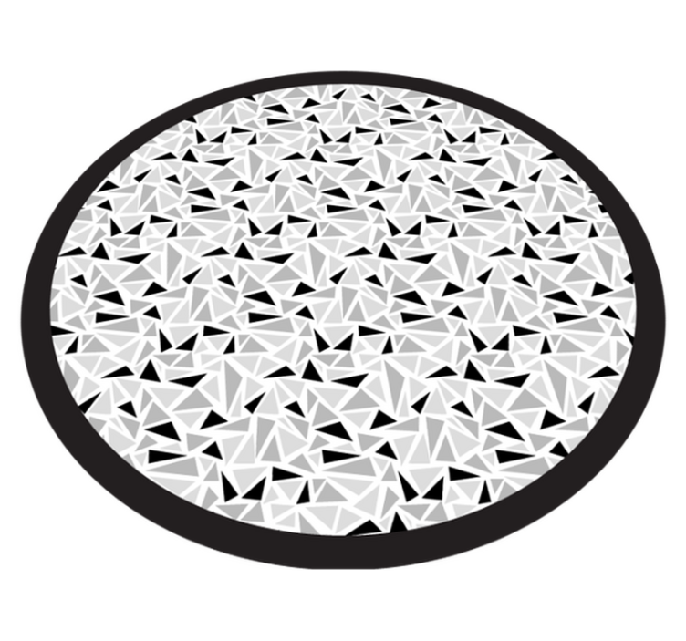 Juodi ir pilki trikampiai geometriniai kilimas - „Tenstickers“