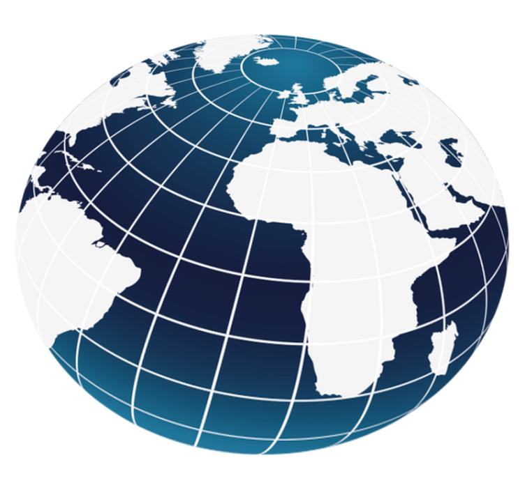 Su dienovidiniais pasaulio žemėlapio viniliniu kilimu - „Tenstickers“