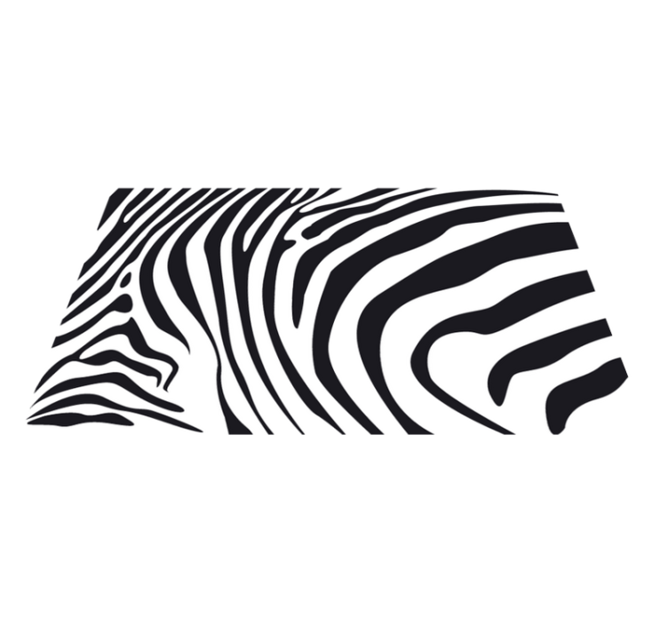 Gyvūnų spaudos vinilo kilimėlis zebra juostelės - „Tenstickers“