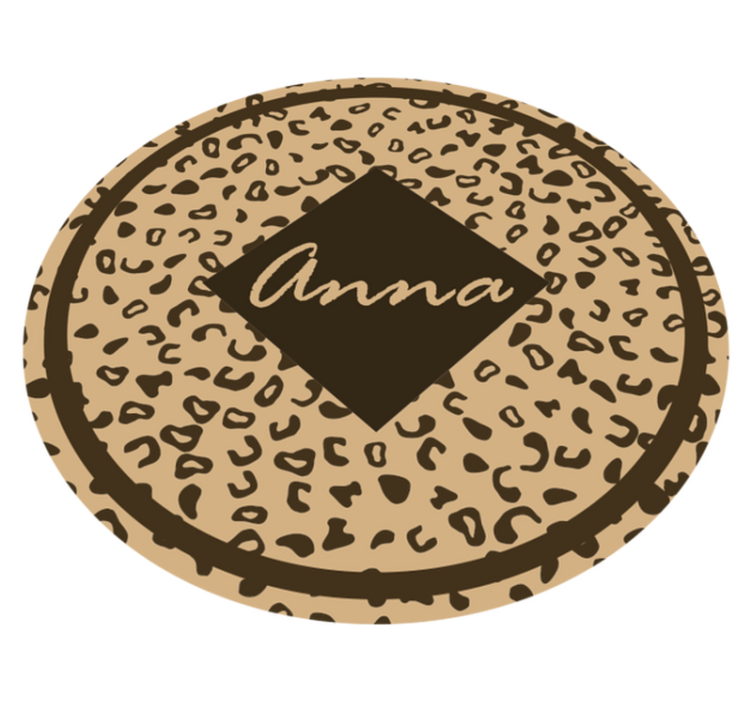 Leopardo rašto vardas vinilo kilimėlis miegamajam - „Tenstickers“