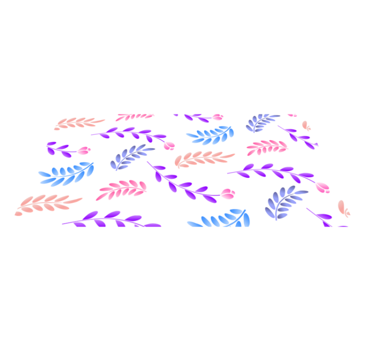 Botaninis lapo elementas gėlių rašto kilimėlis - „Tenstickers“