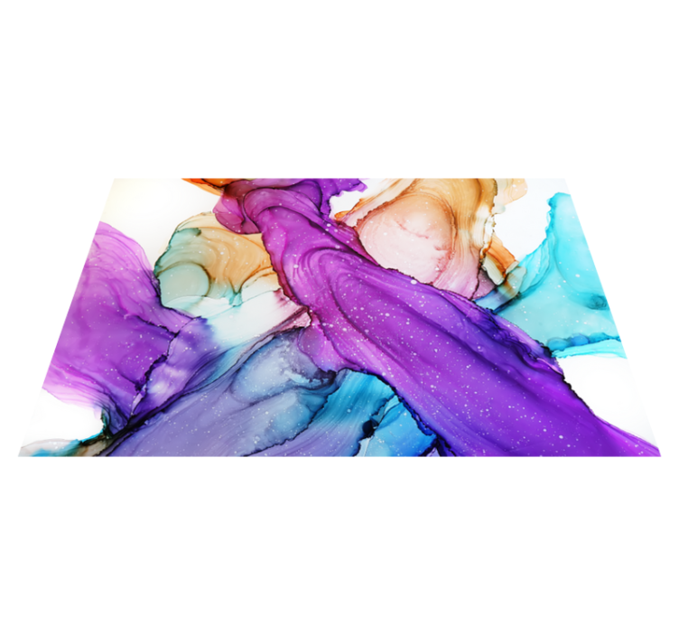 Abstraktūs skysčių sūkuriai vonios kambario vinilo kilimėlis - „Tenstickers“