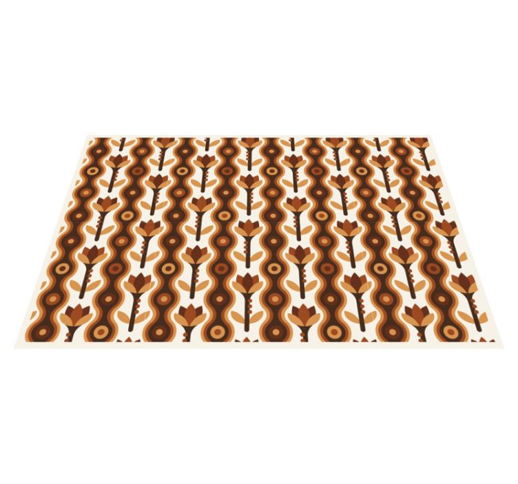 Gėlių rašto kilimėlis smagios gėlių bangos - „Tenstickers“