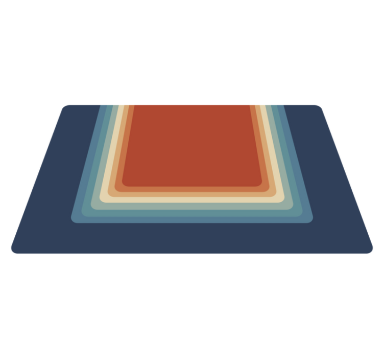 Ryškios sluoksniuotos juostelės modernus vinilinis kilimas - „Tenstickers“