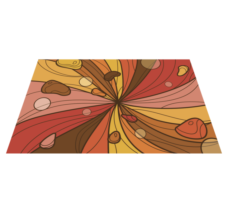 Sūkurinė gėlė senoviniai viniliniai kilimas - „Tenstickers“