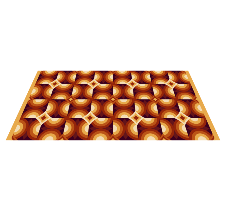 Retro apskritas raštas senoviniai viniliniai kilimas - „Tenstickers“