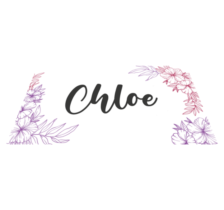 Gėlių pasirinktinis pavadinimas paaugliams vinilo kilimėlis - „Tenstickers“