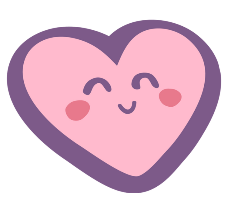 Laiminga širdies forma vaikų vinilinė kilimėlė - „Tenstickers“